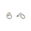 Boucles d'oreilles Alba en acier menottes