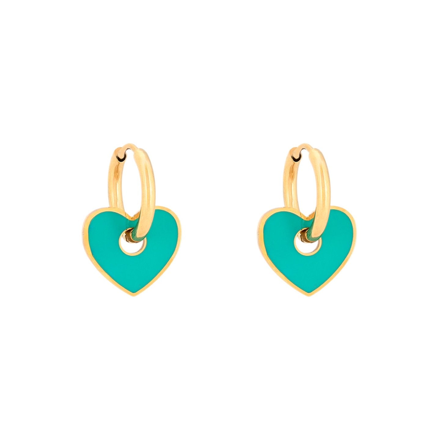 Anneaux Esmée en acier cœur noir