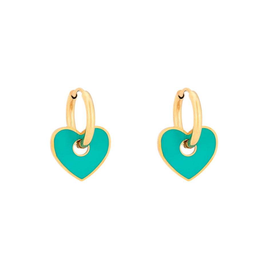 Anneaux Esmée en acier cœur noir