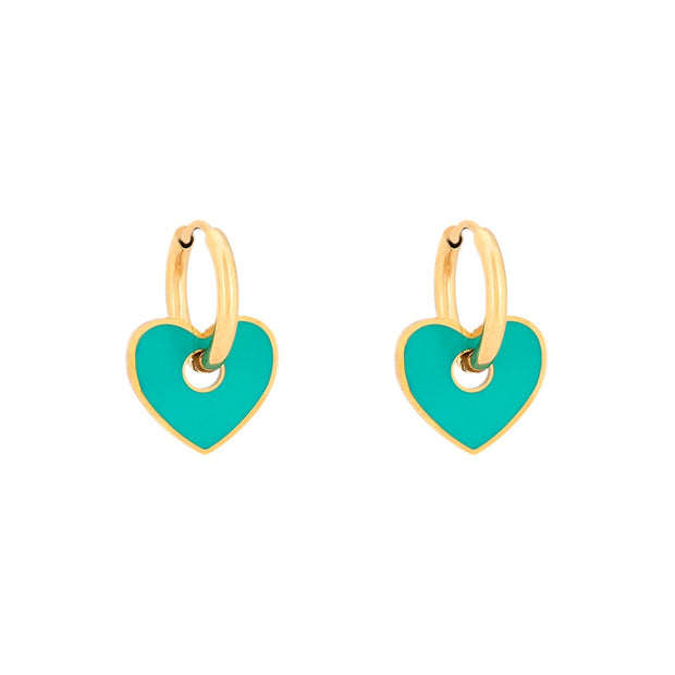 Anneaux Esmée en acier cœur noir