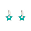 Anneaux Esmée en acier étoile vert