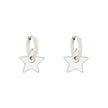Anneaux Esmée en acier étoile blanche