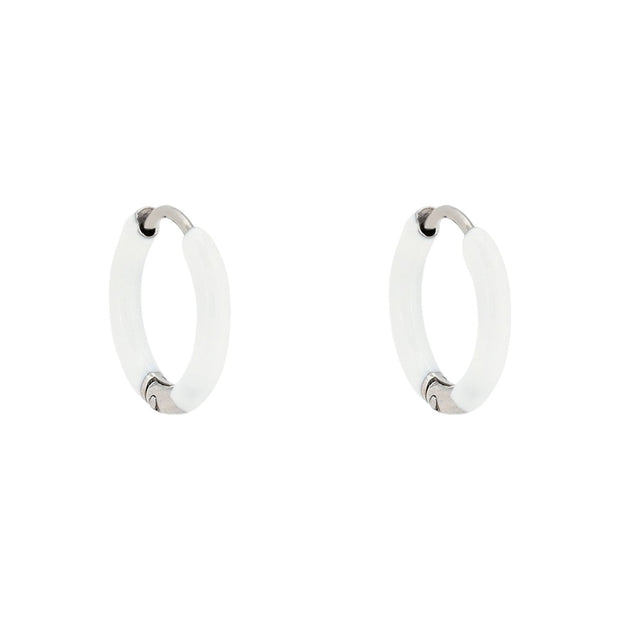 Anneaux Alba en acier fines blanche
