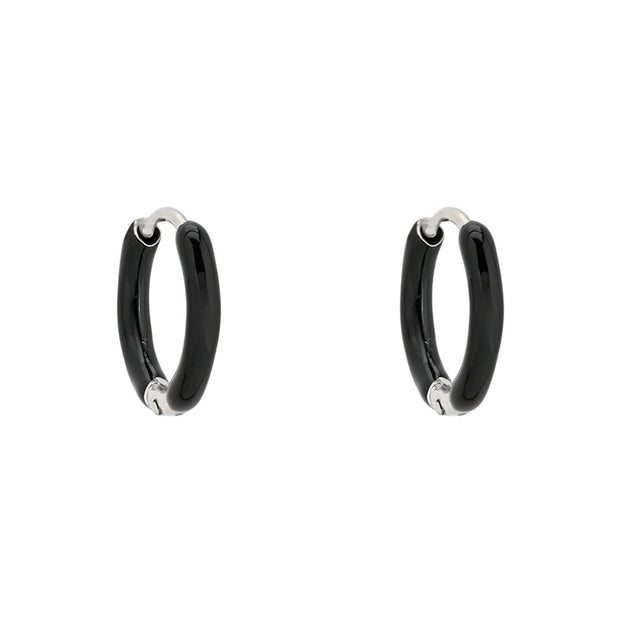 Anneaux Alba en acier fines le noir