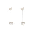 Boucles d'oreilles Alba en acier de base papillon