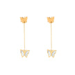 Boucles d'oreilles Alba en acier de base papillon