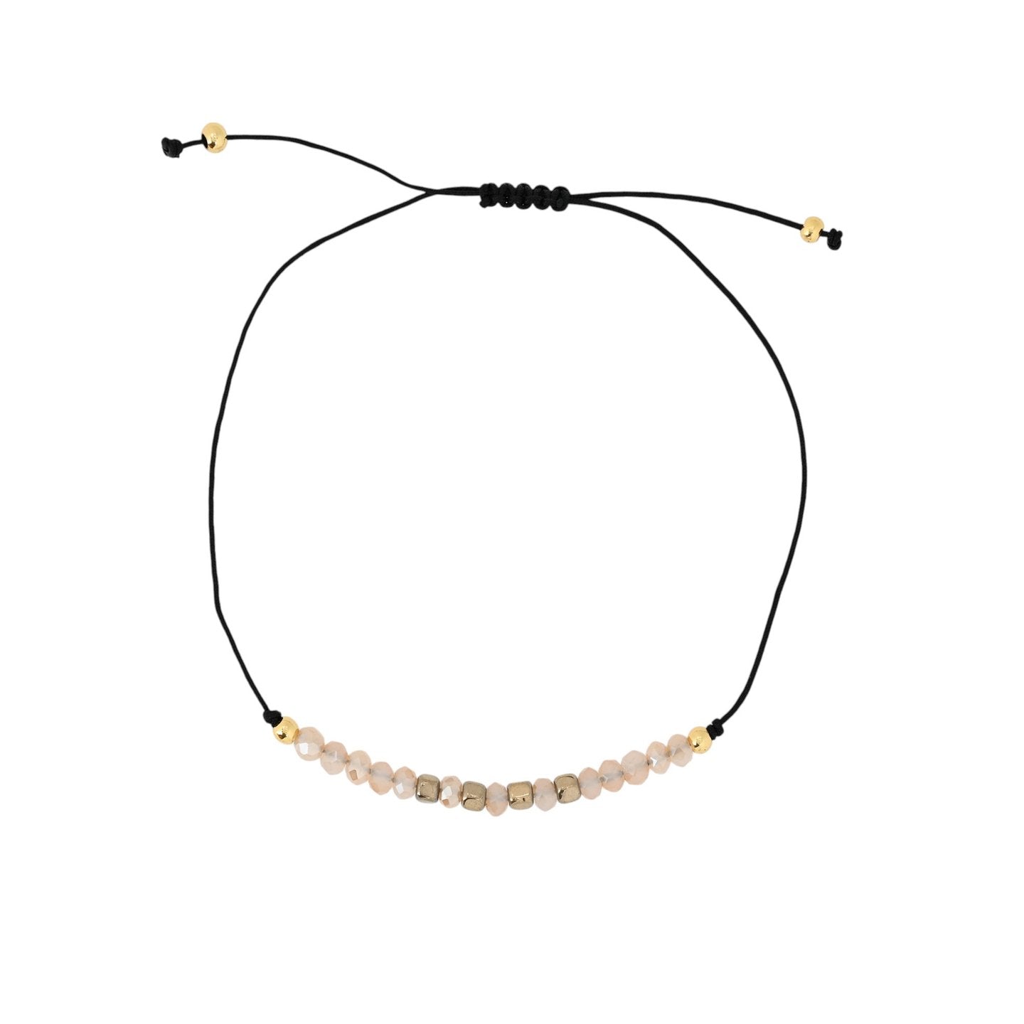 Ensemble de trois bracelets en acier beige Alba