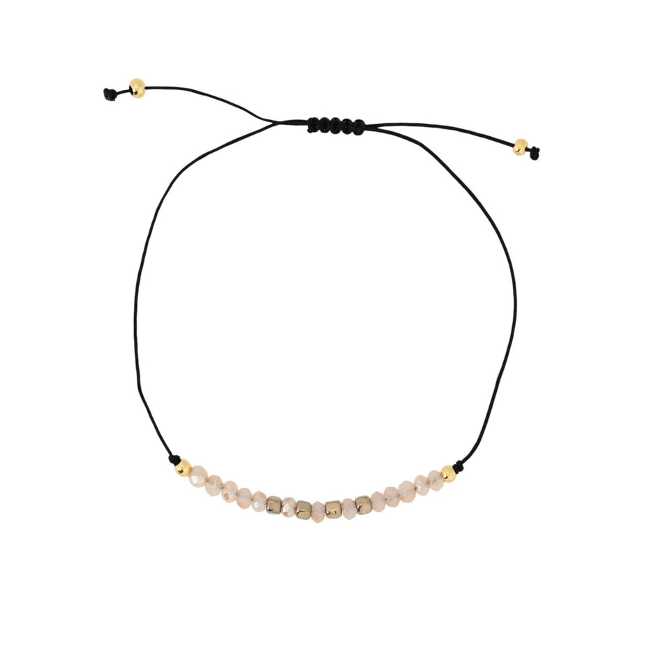 Ensemble de trois bracelets en acier beige Alba