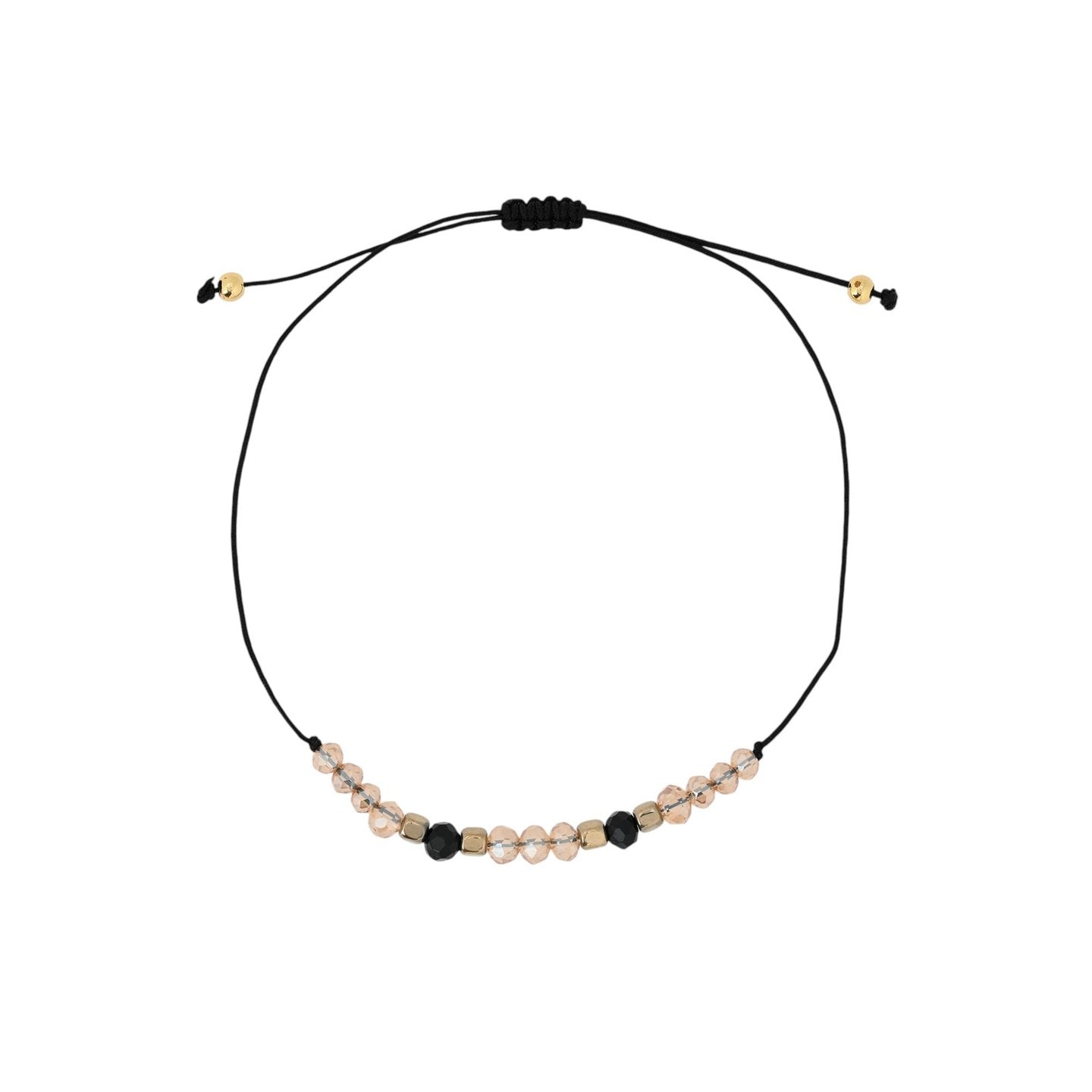 Ensemble de trois bracelets en acier beige Alba