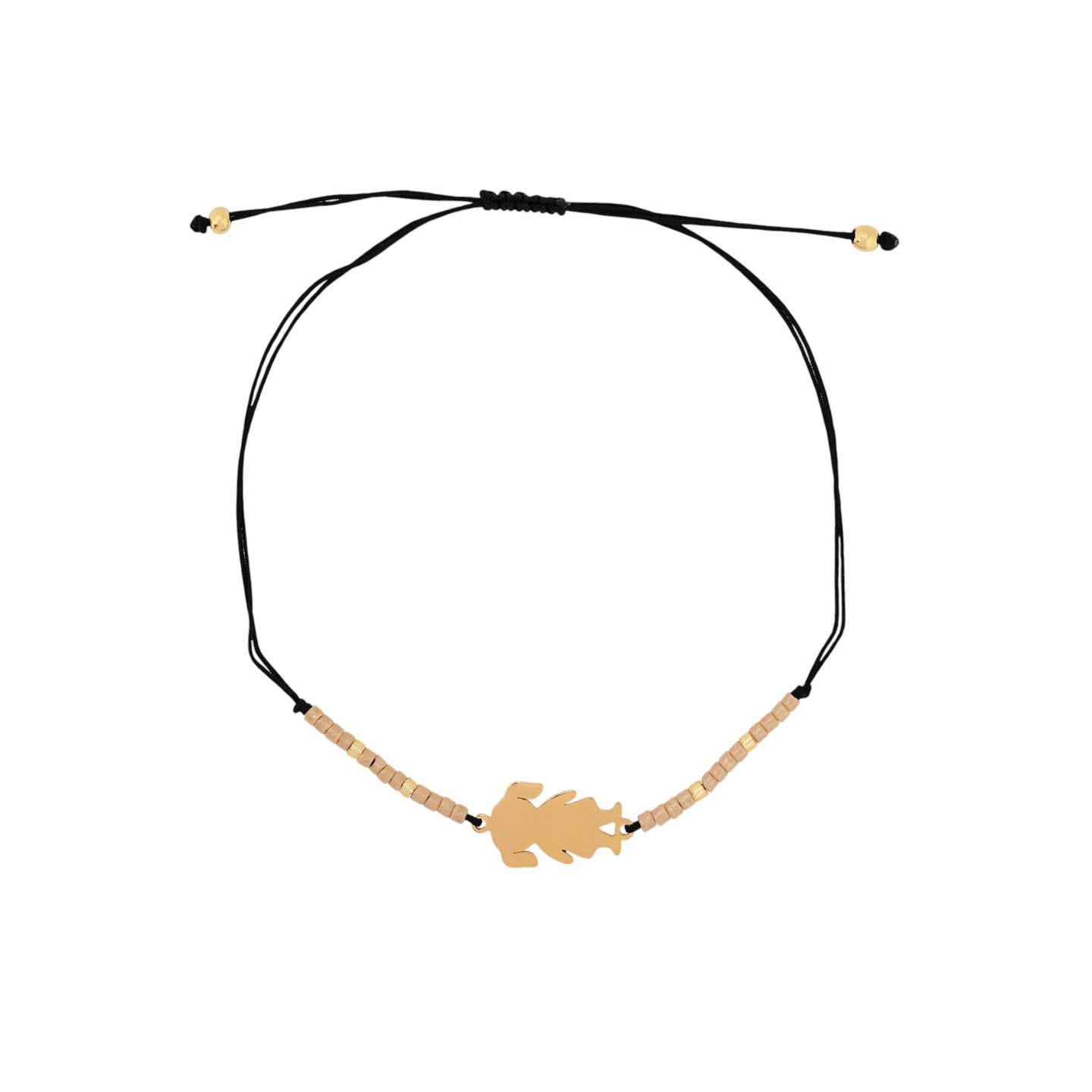 Ensemble de trois bracelets en acier beige Alba