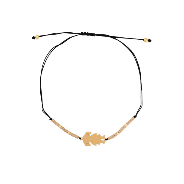 Ensemble de trois bracelets en acier beige Alba