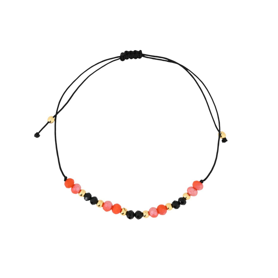Ensemble de trois bracelets en acier orange Alba