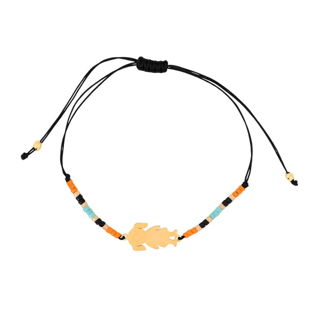 Ensemble de trois bracelets en acier orange Alba