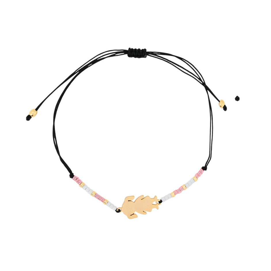 Ensemble de trois bracelets en acier rose Alba