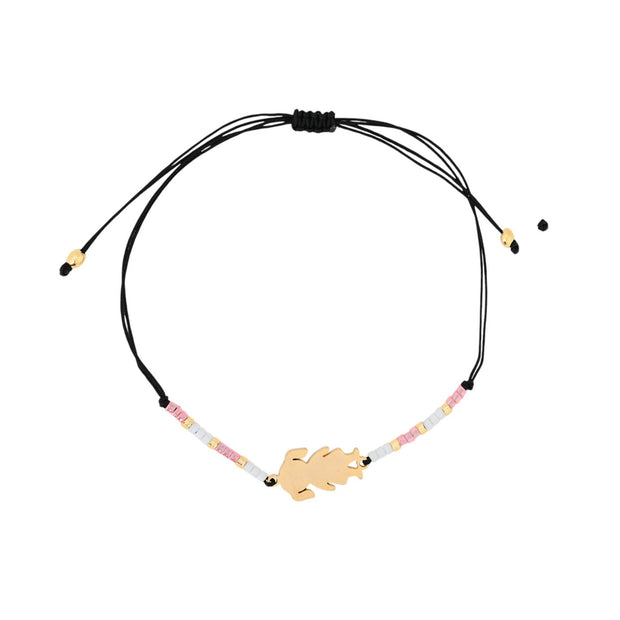Ensemble de trois bracelets en acier rose Alba