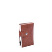 Porte-cartes uni avec fermeture à bouton