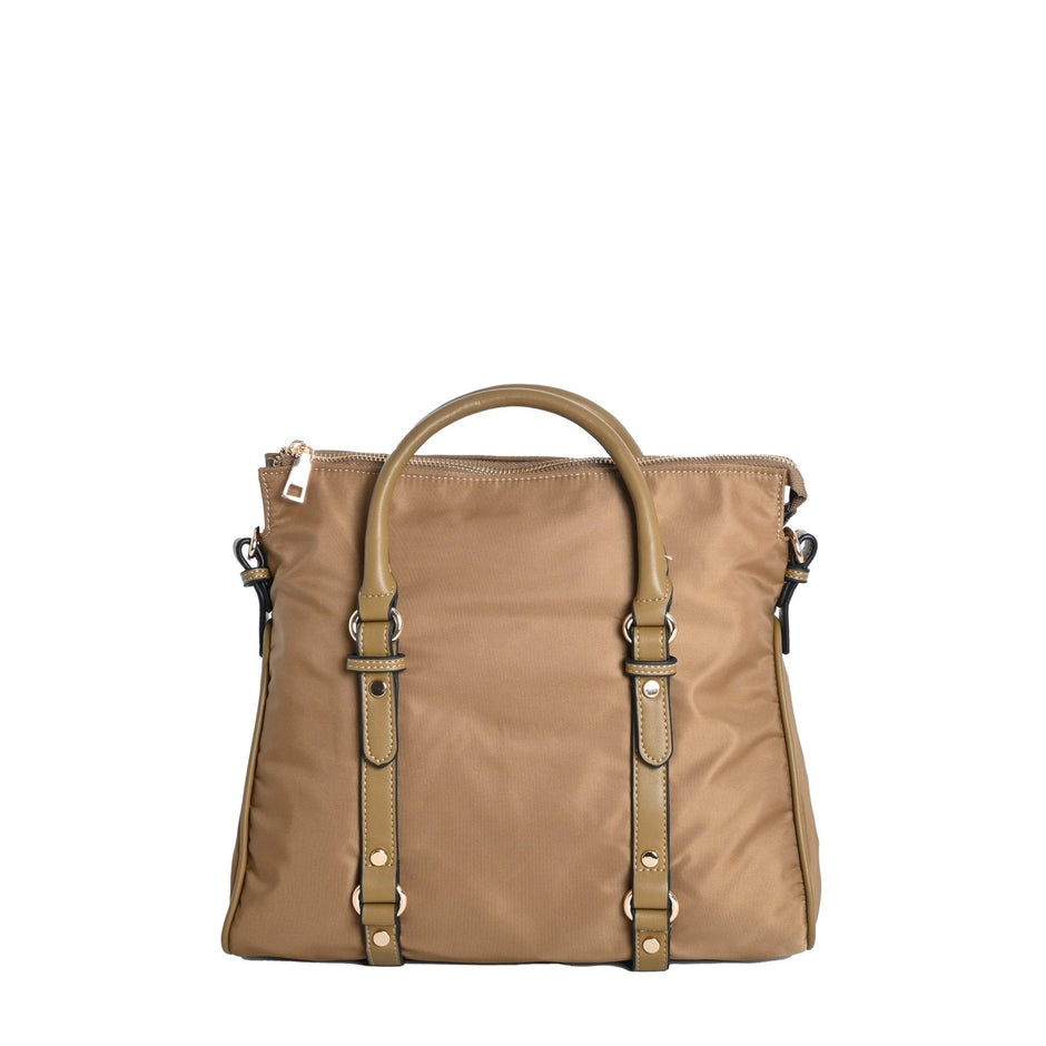 Sac en nylon avec détails dorés