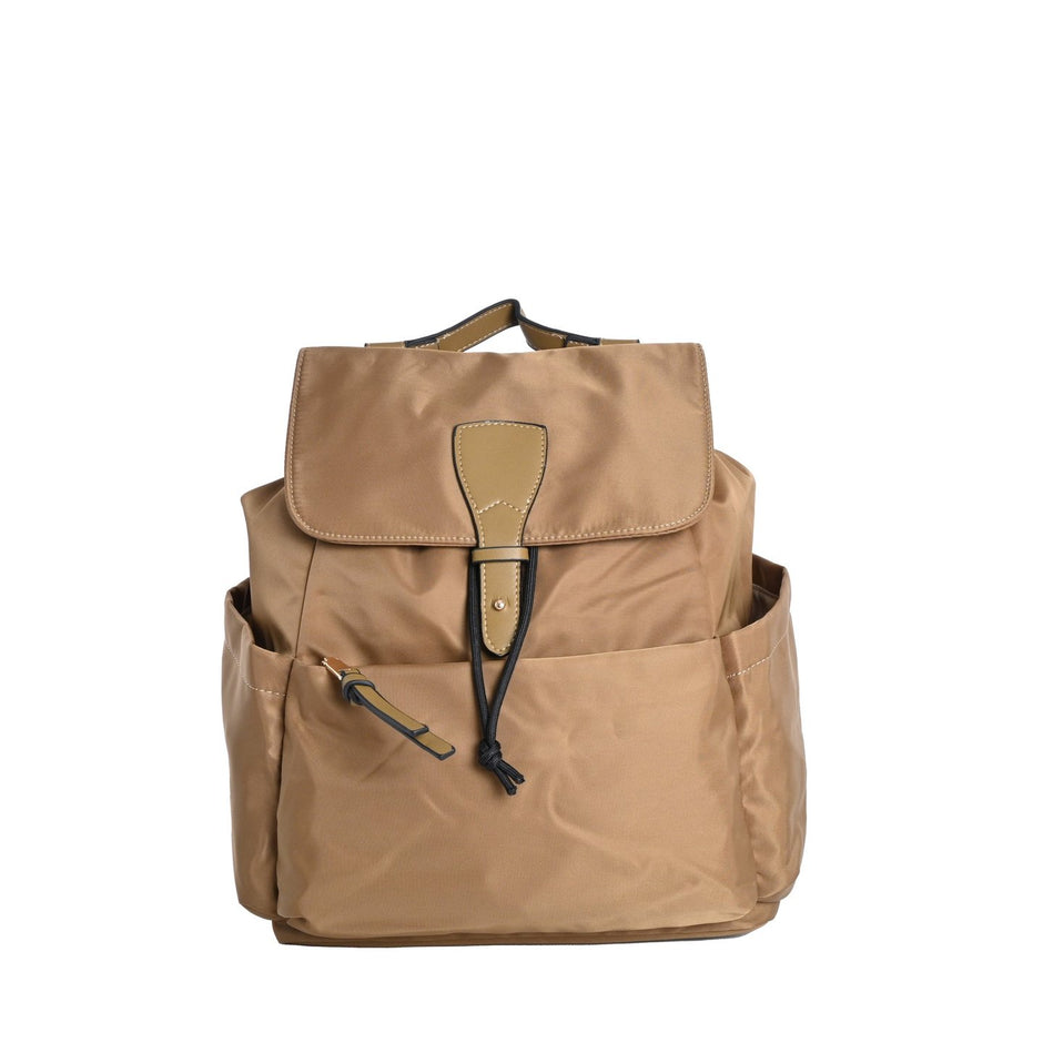 Sac à dos en nylon avec plusieurs poches extérieures