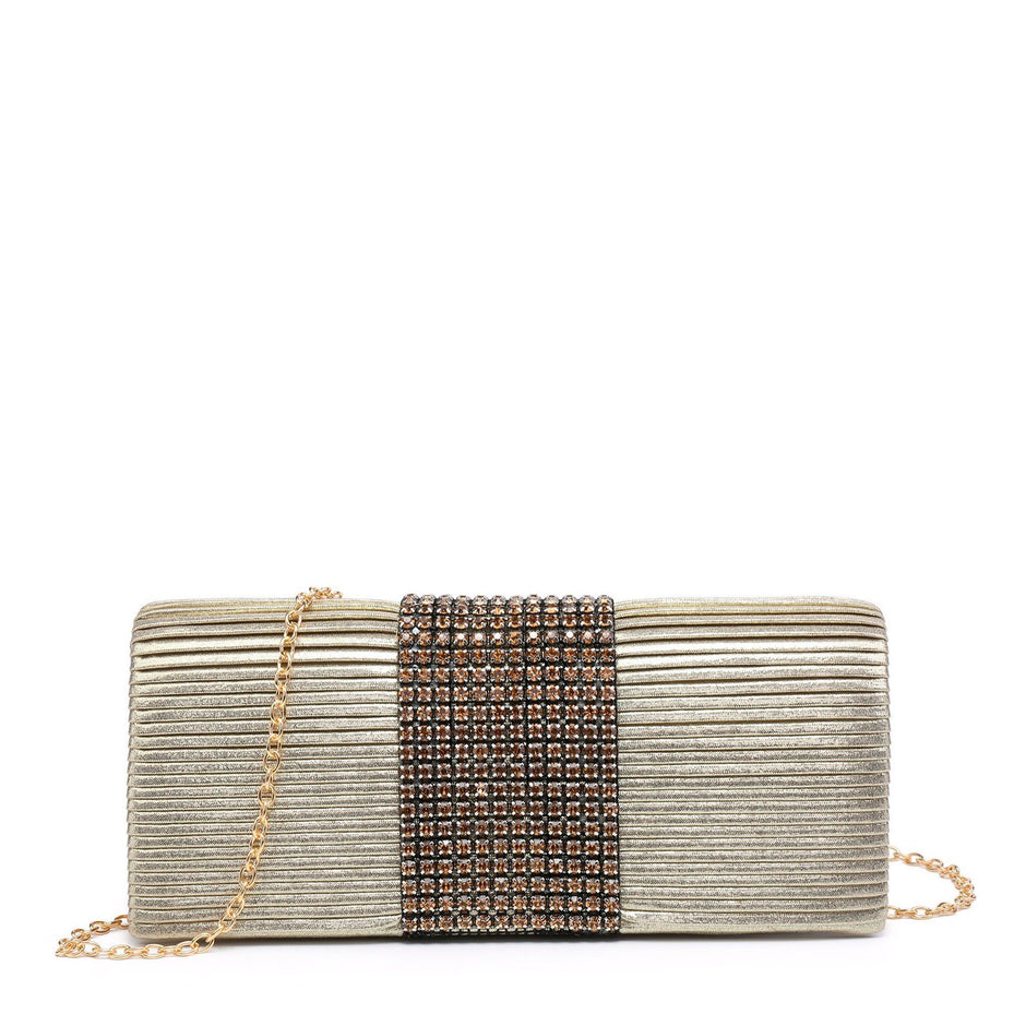 Pochette femme en tissu brillant