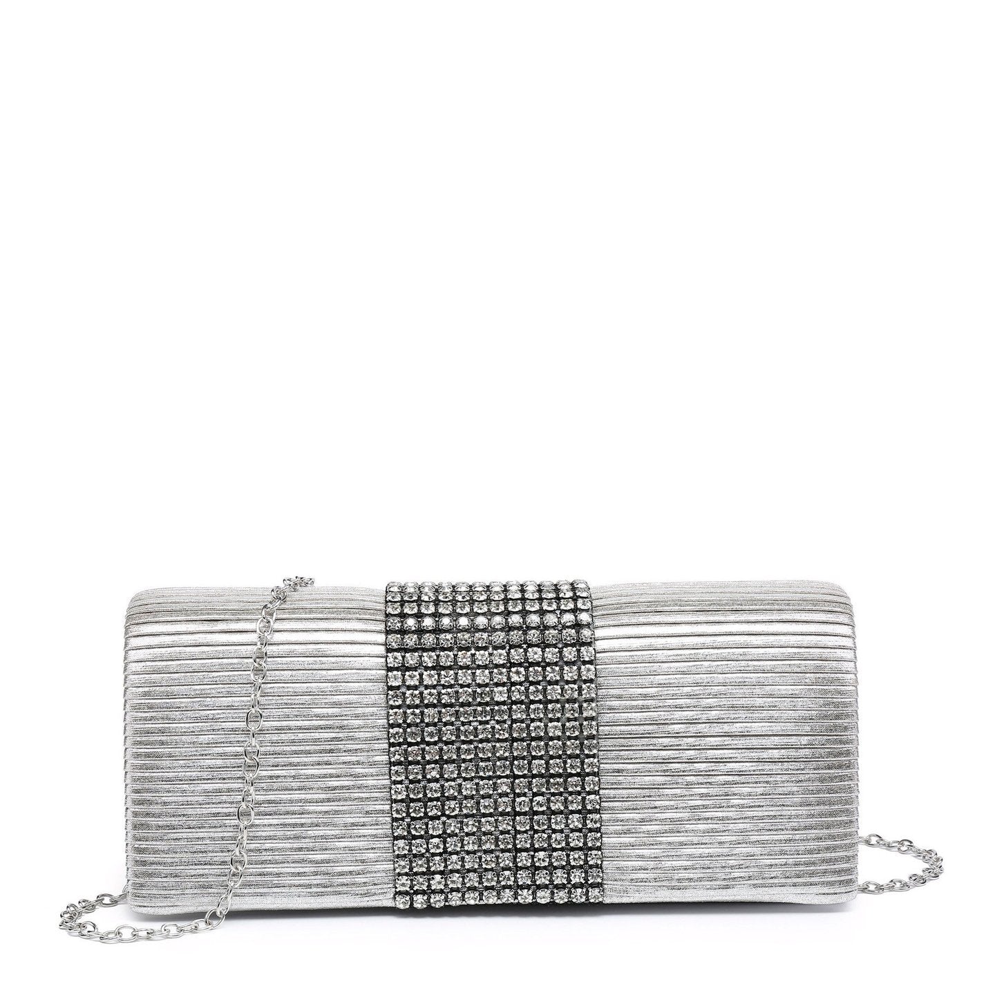 Pochette femme en tissu brillant