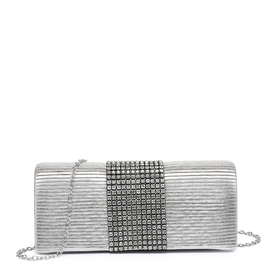 Pochette femme en tissu brillant