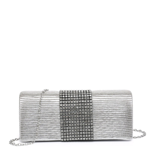 Pochette femme en tissu brillant