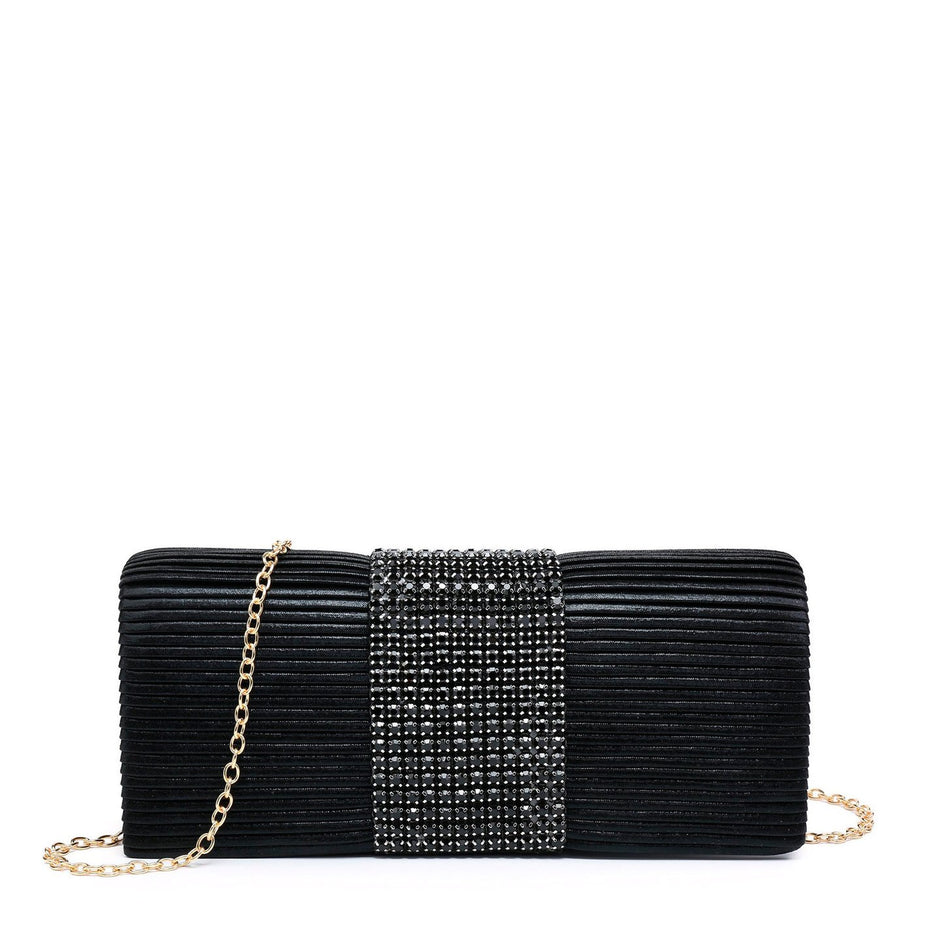Pochette femme en tissu brillant