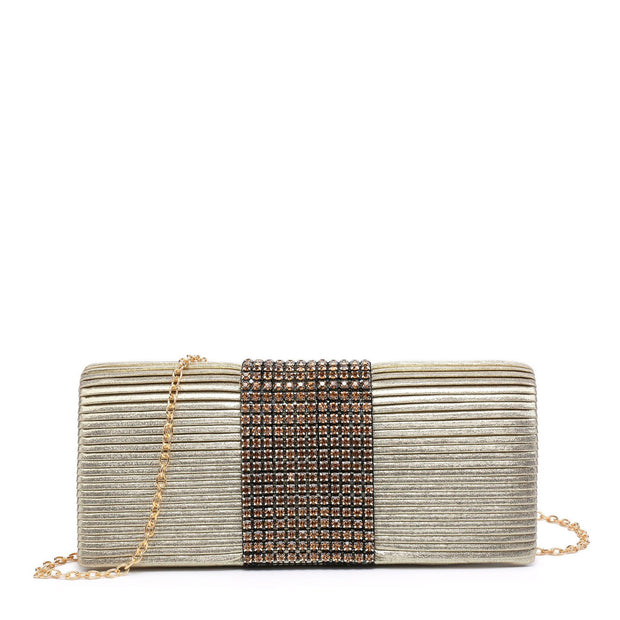 Pochette femme en tissu brillant