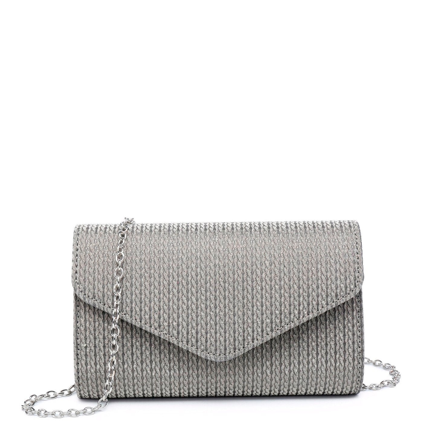 Pochette femme en tissu brillant