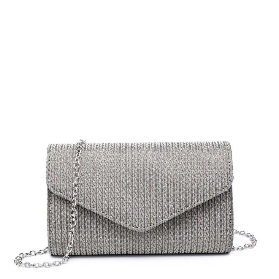 Pochette femme en tissu brillant