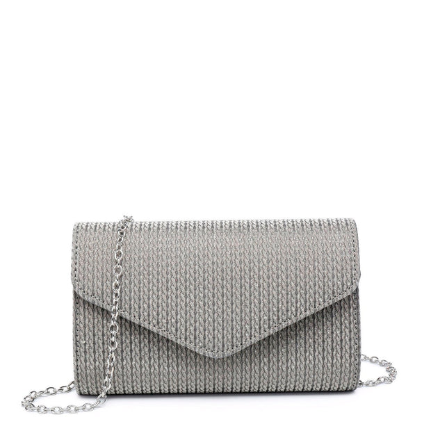 Pochette femme en tissu brillant