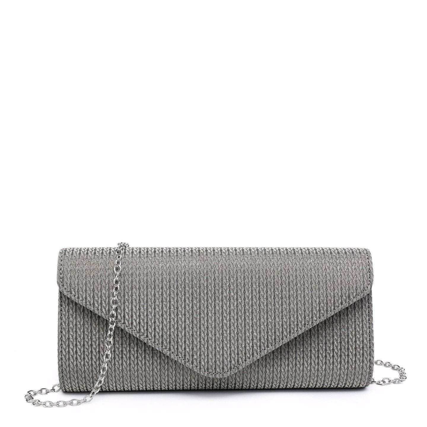 Pochette femme en tissu brillant