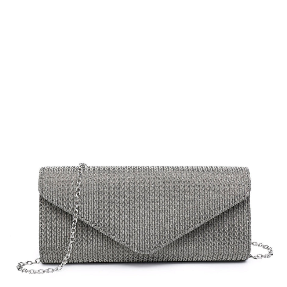 Pochette femme en tissu brillant