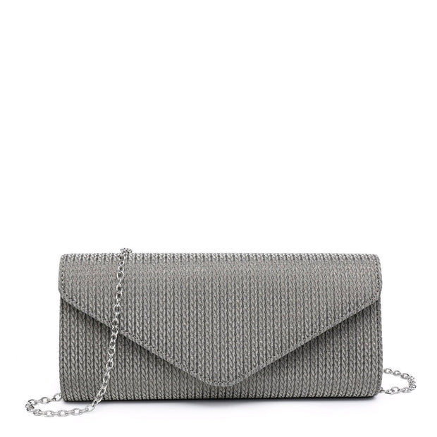 Pochette femme en tissu brillant