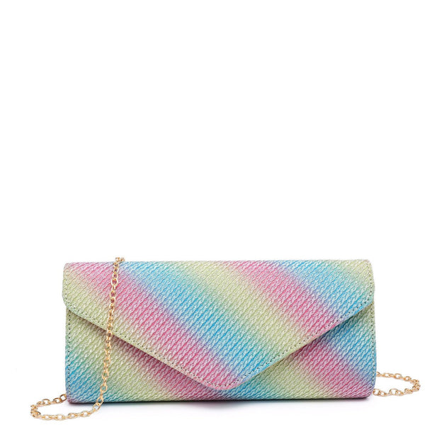 Pochette femme en tissu brillant