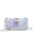 Sac avec fermeture en aluminium et paillettes