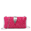 Sac avec fermeture en aluminium et paillettes