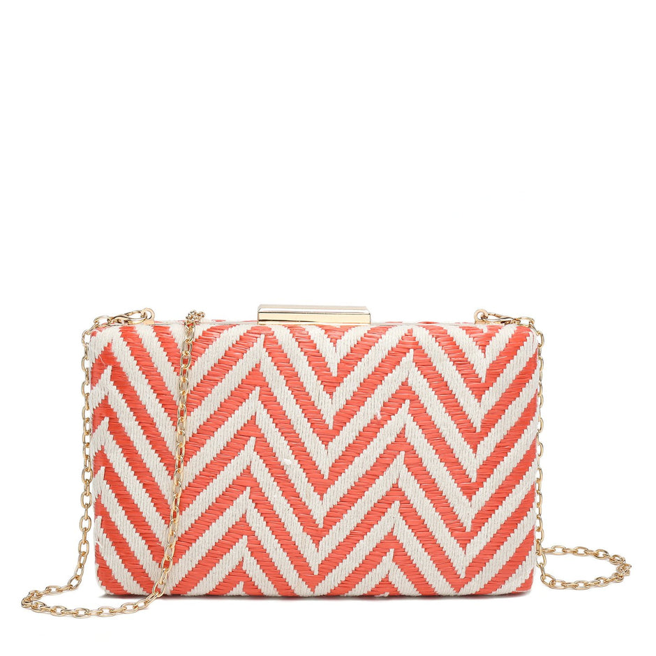 Sac banane en raphia imprimé