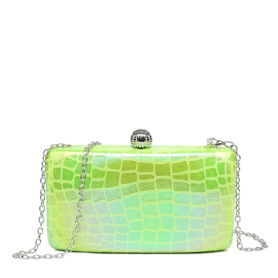 Sac banane à texture brillante hologramme