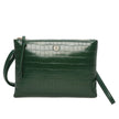 Sac porté épaule style pochette texturé croco