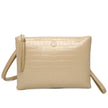 Sac porté épaule style pochette texturé croco