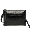 Sac porté épaule style pochette texturé croco
