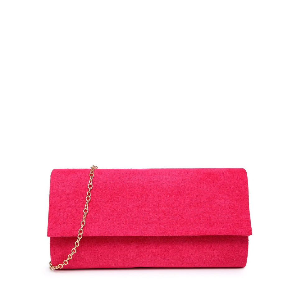 Pochette rectangulaire effet velours