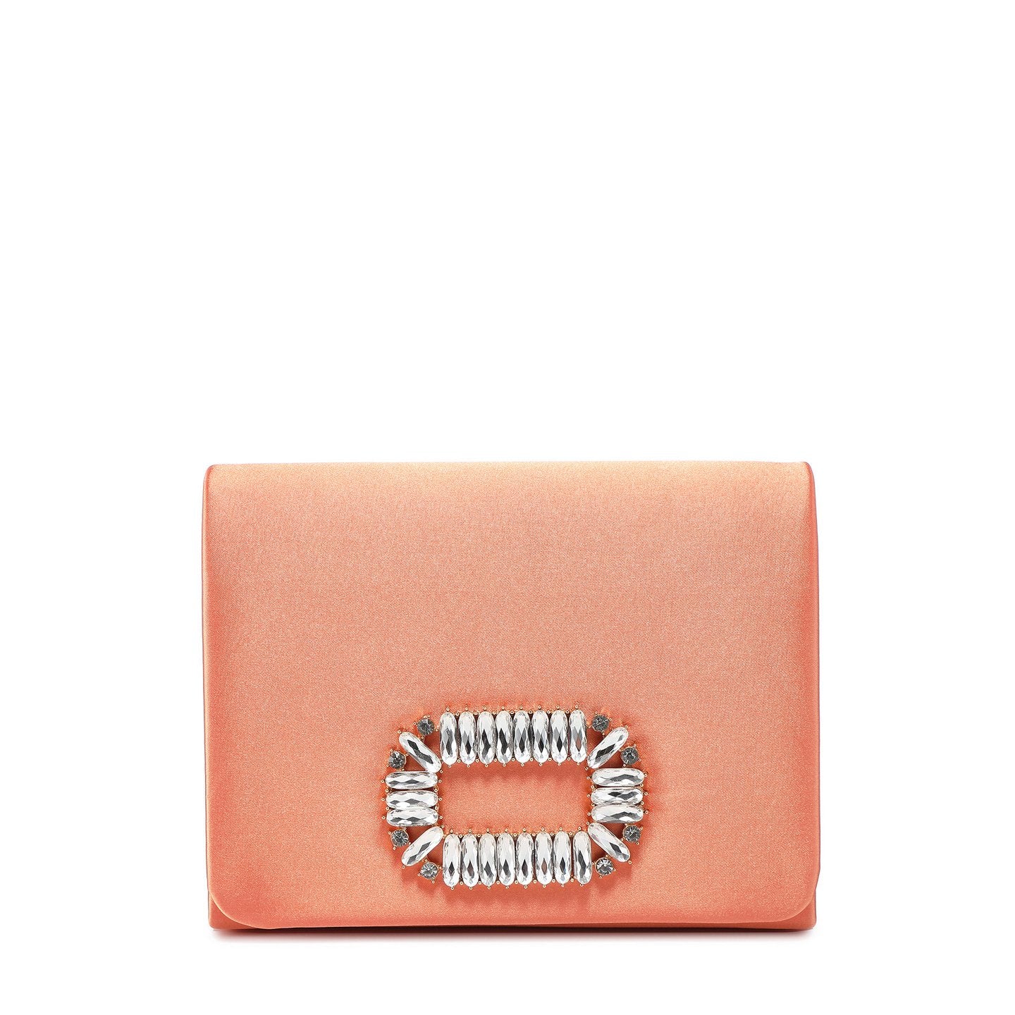 Pochette en satin avec pierres scintillantes