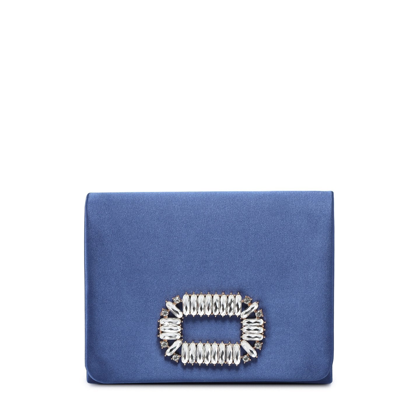 Pochette en satin avec pierres scintillantes