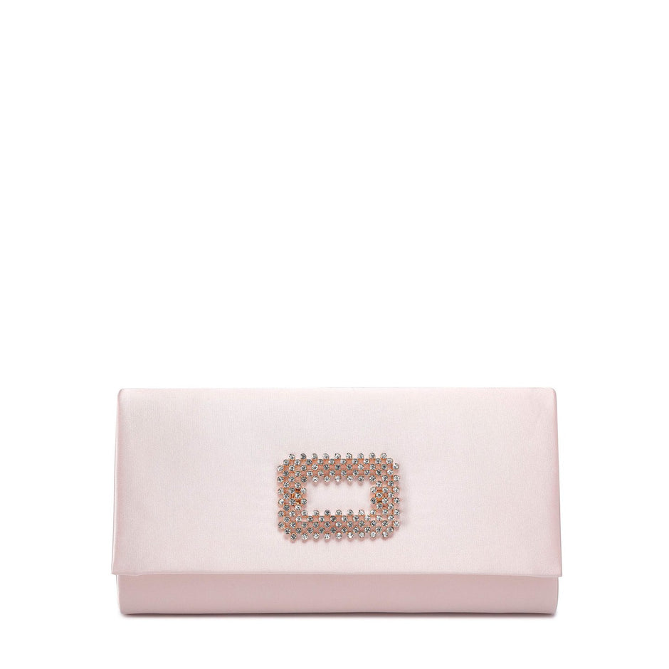 Pochette en satin avec application