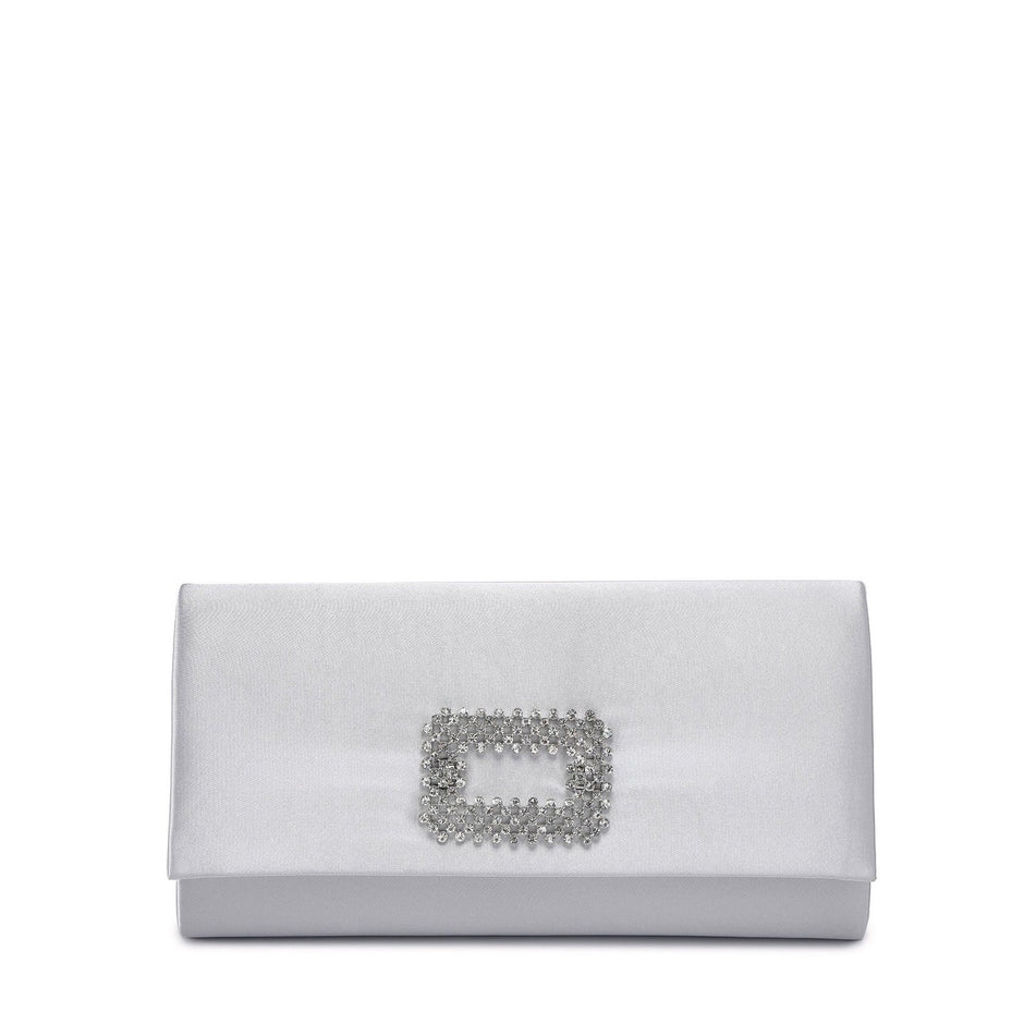 Pochette en satin avec application