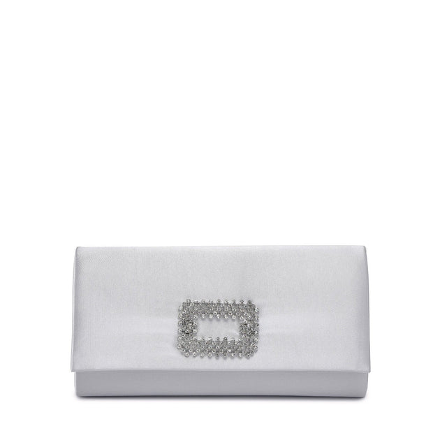 Pochette en satin avec application