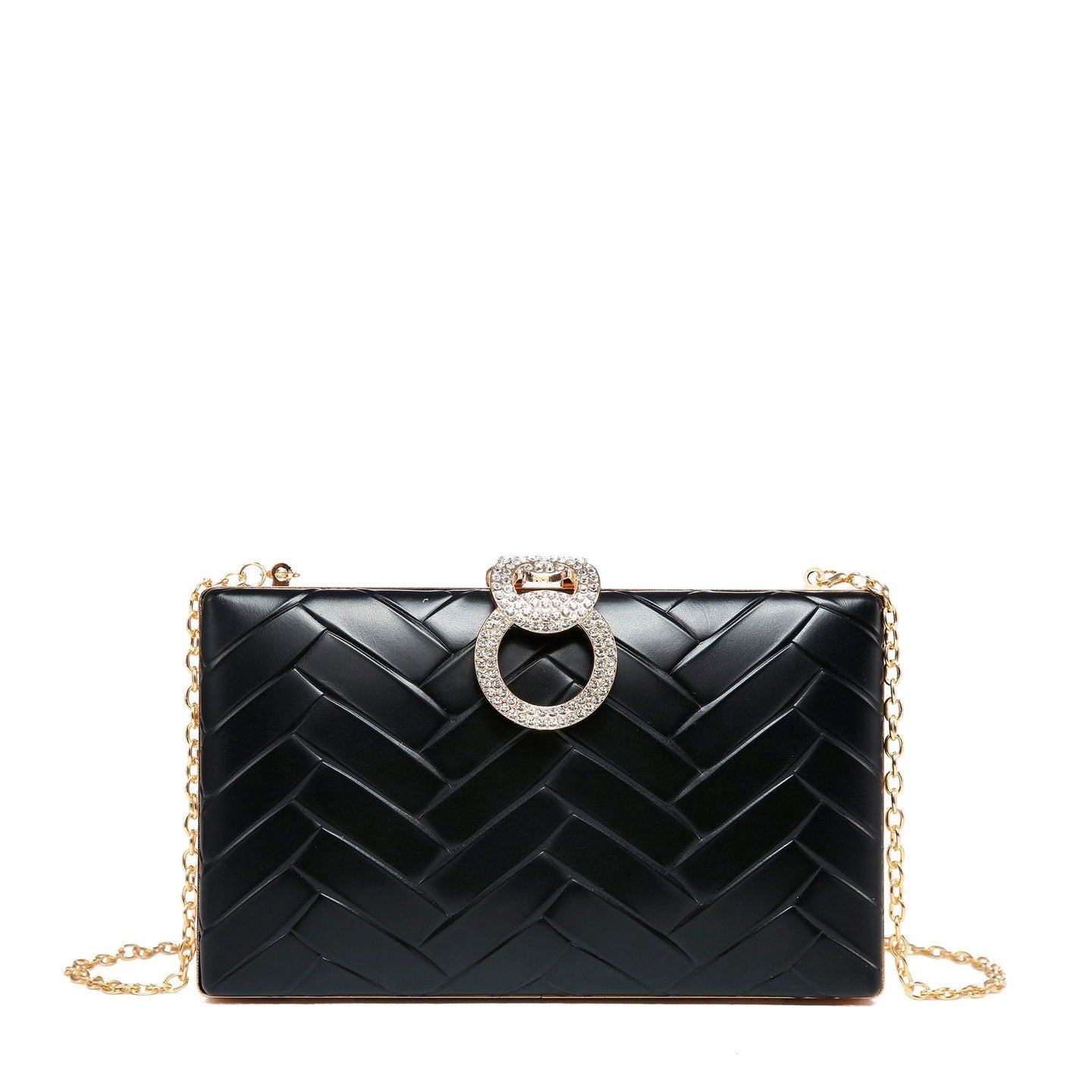 Pochette brillantes gravé zigzag