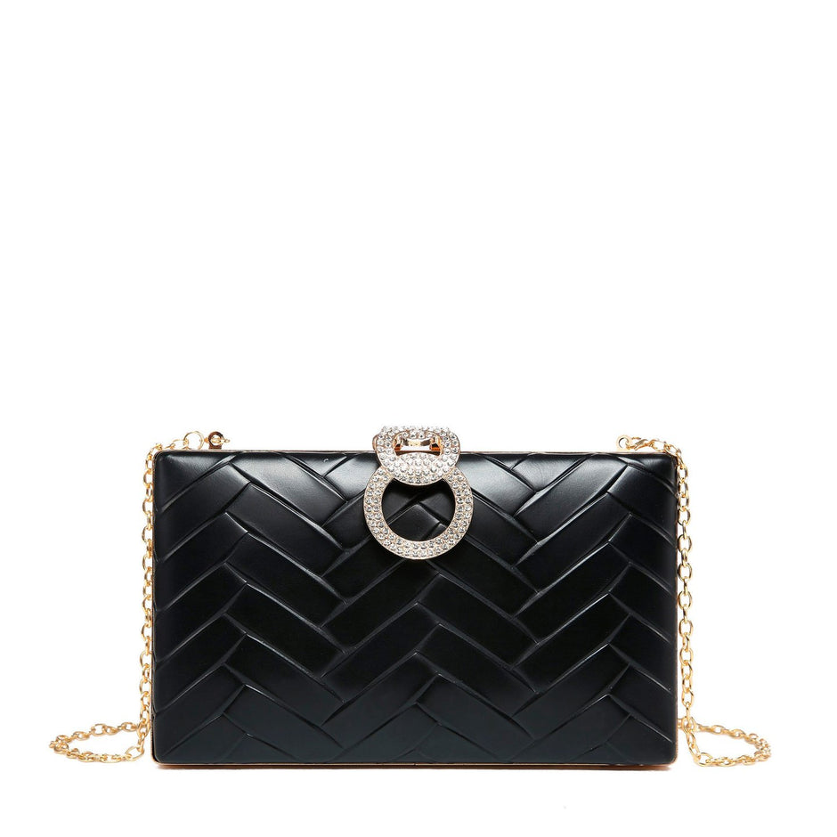 Pochette brillantes gravé zigzag